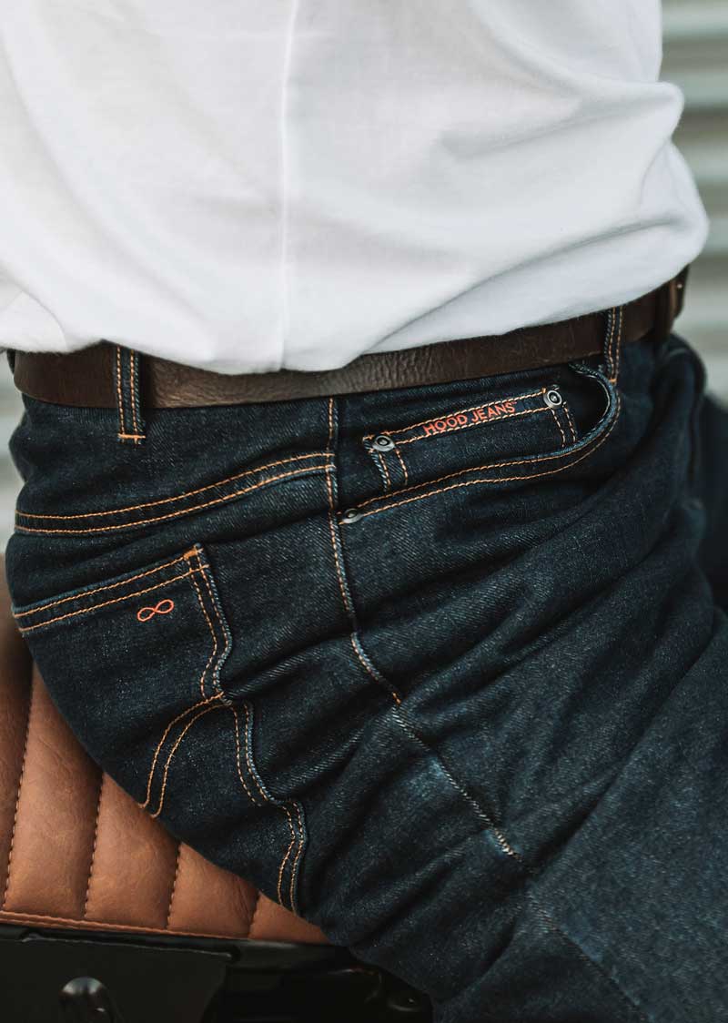 Mens Motorcycle Jeans | Soft-wash Navy