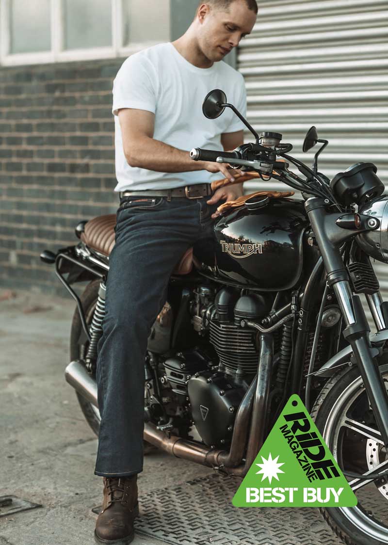 Mens Motorcycle Jeans | Soft-wash Navy