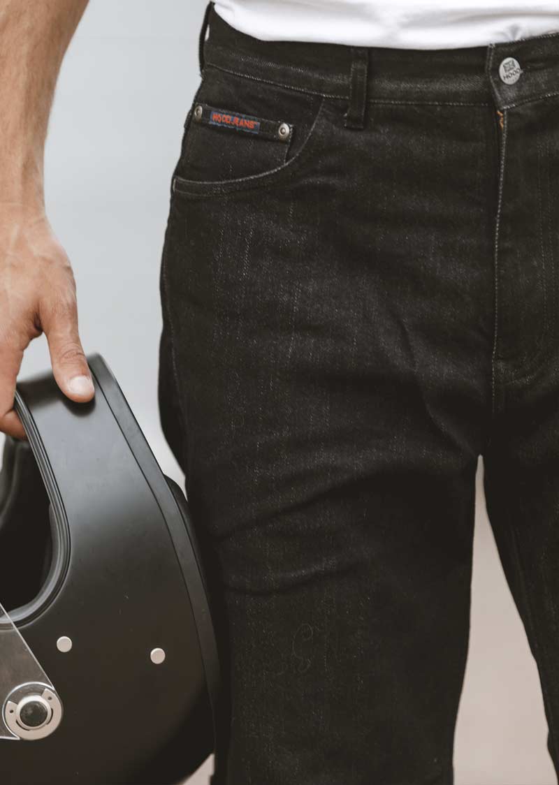 Mens Motorcycle Jeans | Soft-wash Black