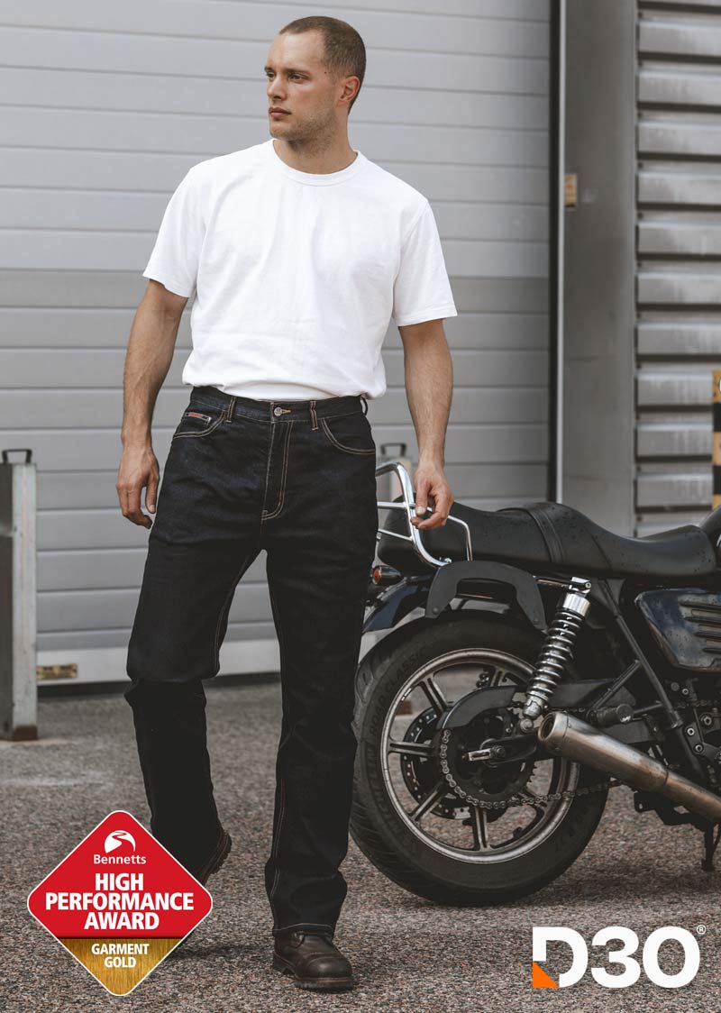 Mens Motorcycle Jeans | Soft-wash Navy