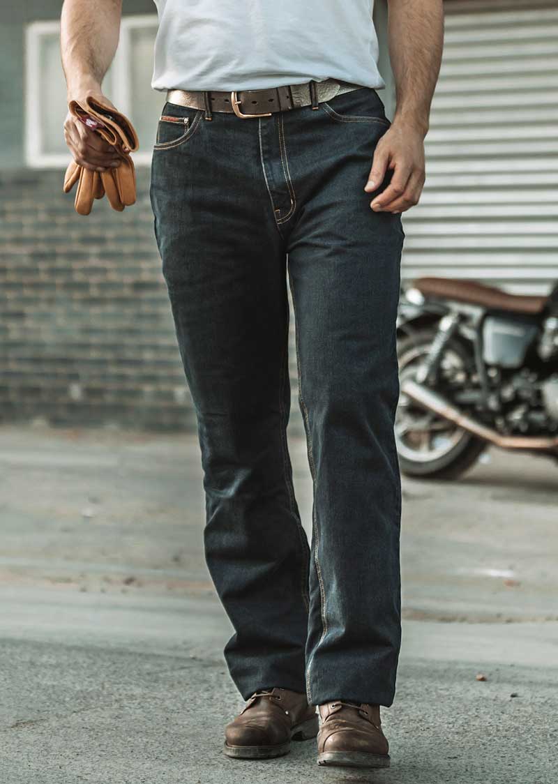 Mens Motorcycle Jeans | Soft-wash Navy