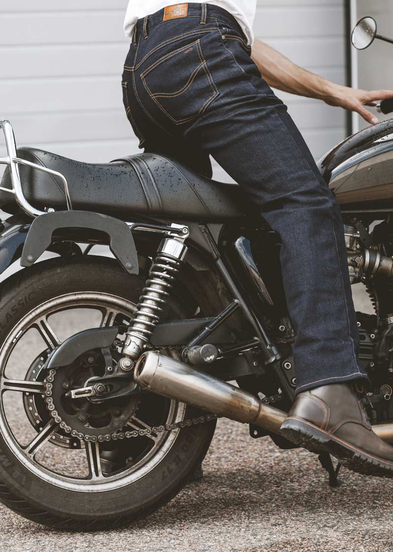 Mens Motorcycle Jeans | Soft-wash Navy