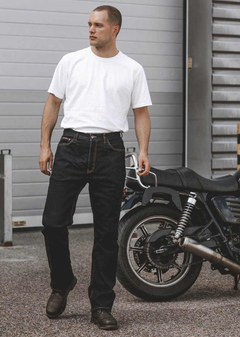 K7/B (S) Mens Easy-Fit Dark Navy Soft-wash Motorcycle Jean
