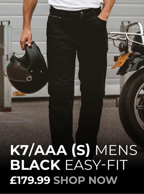 Mens Black Motorcycle Jeans AAA