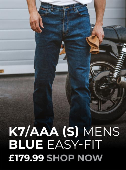 Mens Blue Motorcycle Jeans AAA