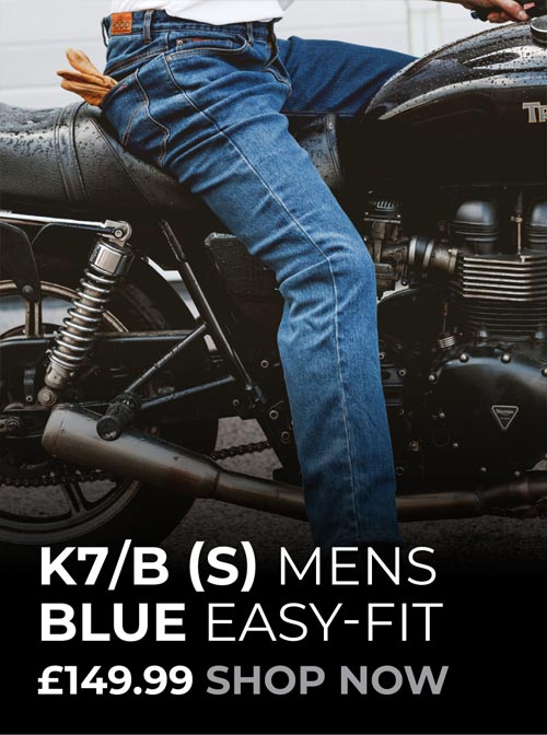 Mens Blue Motorcycle Jeans K7/B