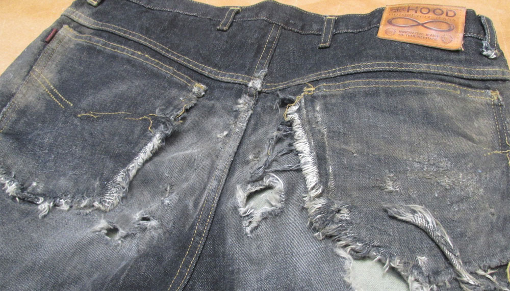 Destruction test Motorcycle jeans