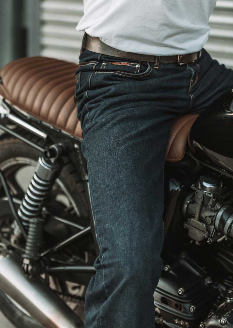 Mens Motorcycle Jeans | Soft-wash Navy