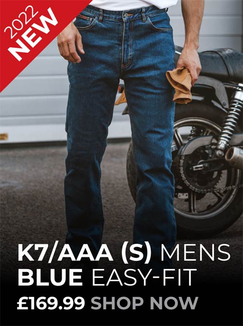 Mens Blue Motorcycle Jeans AAA