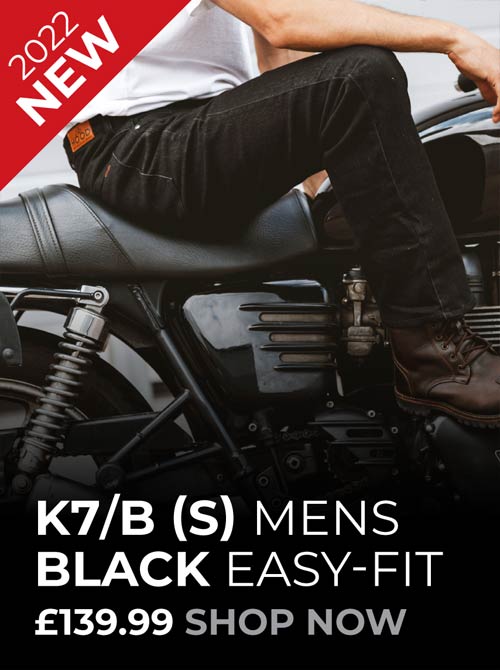 Mens Black Motorcycle Jeans B